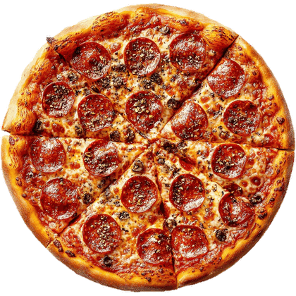 A pizza from our menu